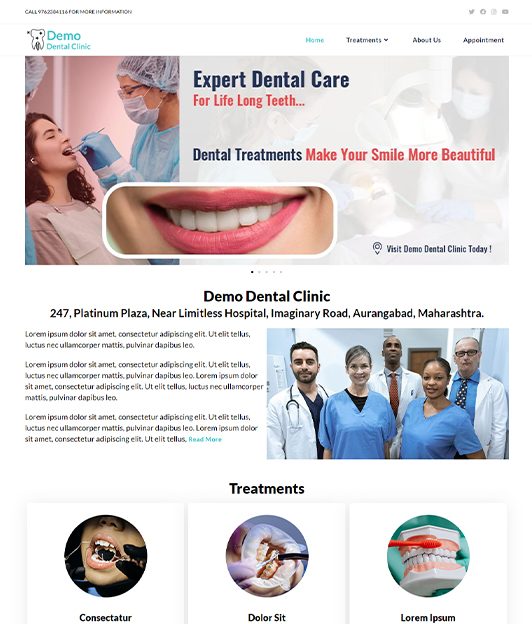 Big Dental Clinic Website Demo