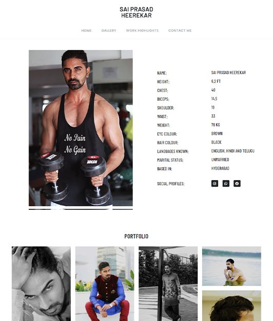 Male Model Website Saiprasad Heerekar